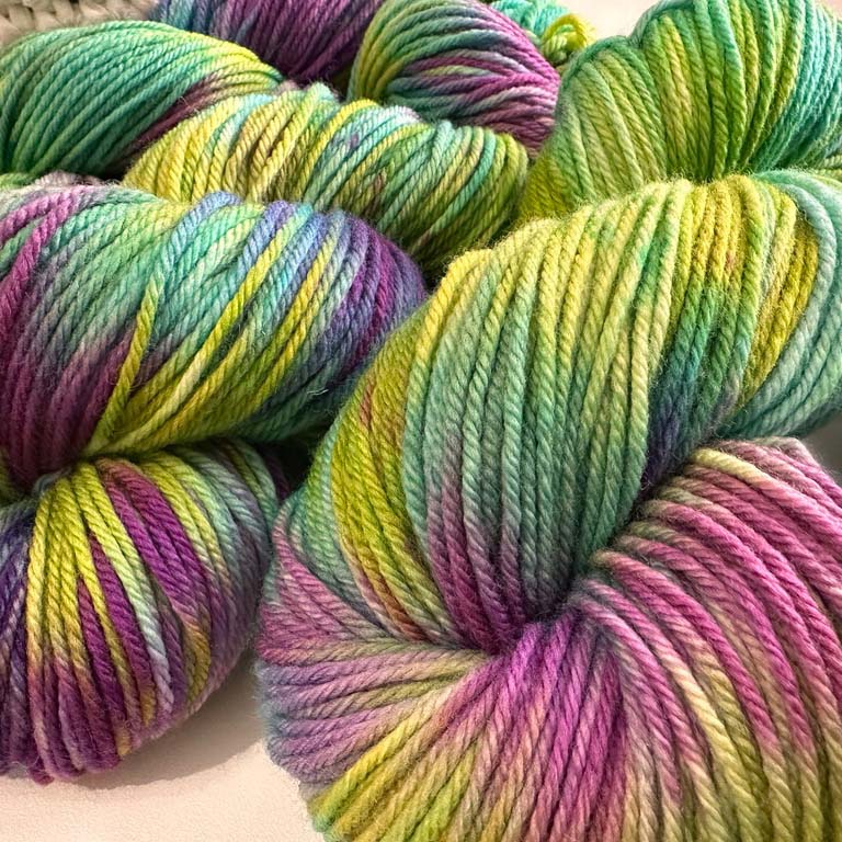 Hand dyed yarn